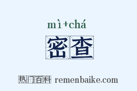 密查是什么意思的图片